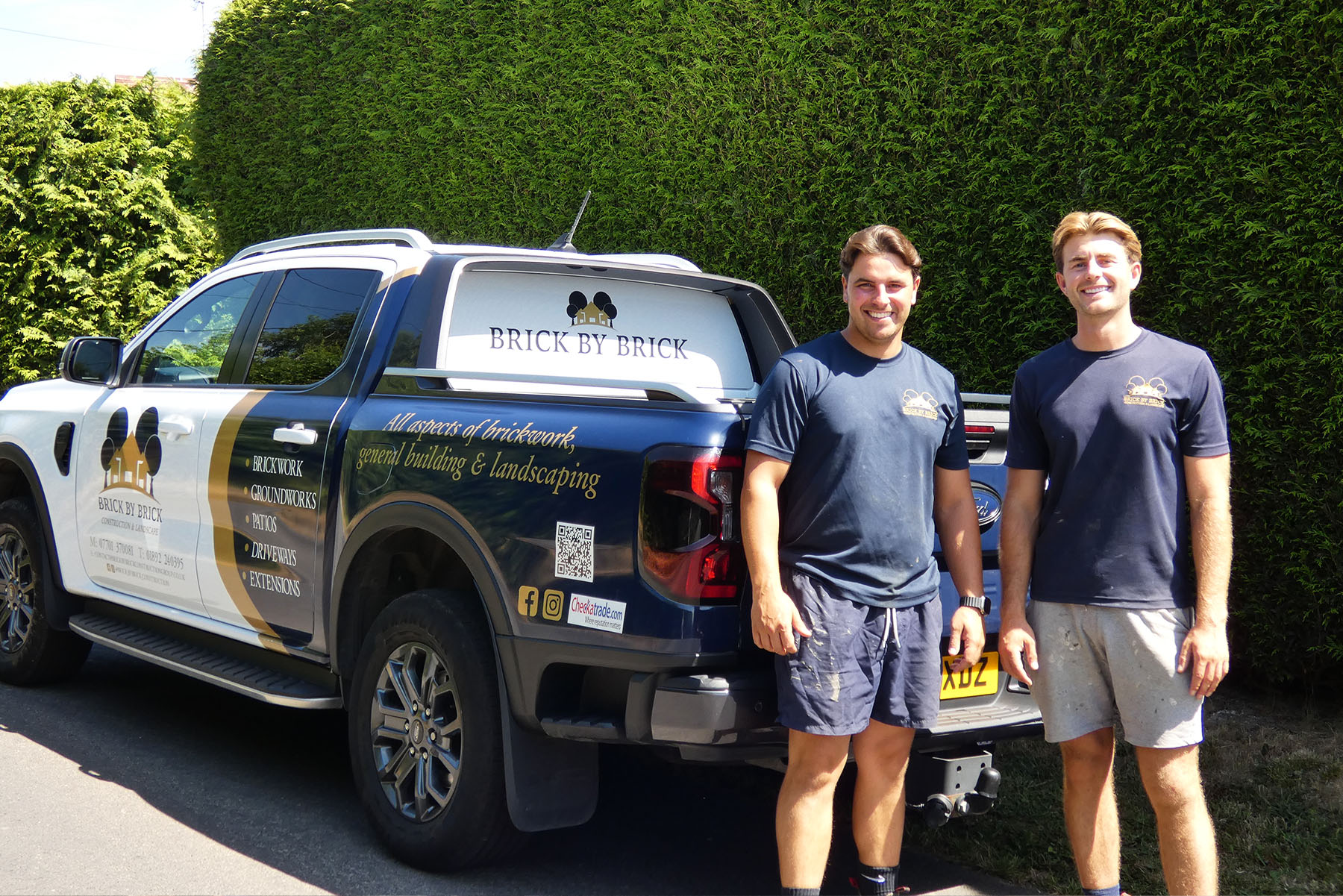 Alex Charlwood & Tommey Painter of Brick by Brick Construction & Landscape