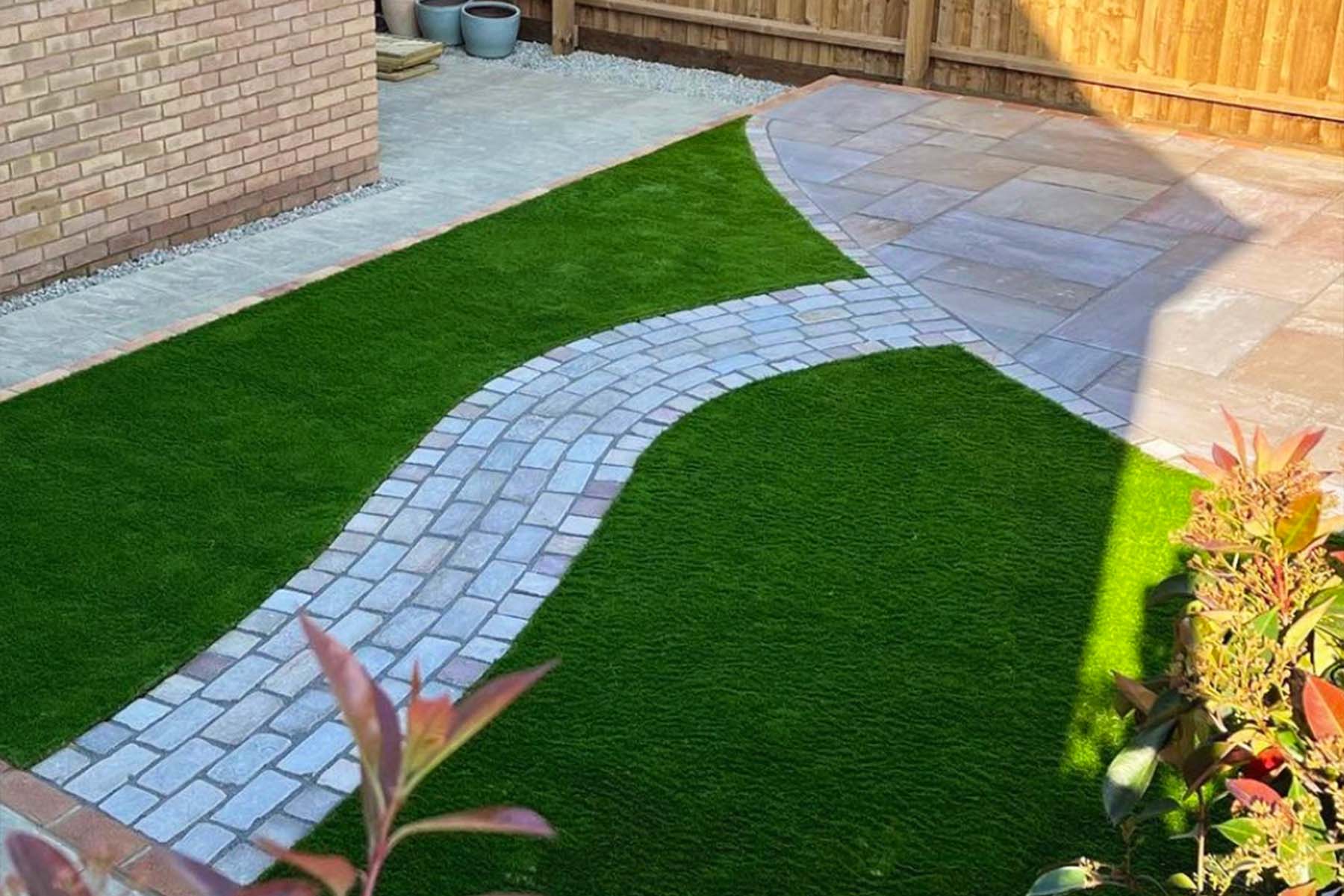 Indian Sandstone Patio in Staplehurst by Brick by Brick Construction & Landscape